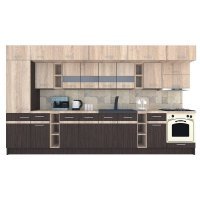 Bucatarie BIGMAR 390 B Wenge / Stejar Sonoma